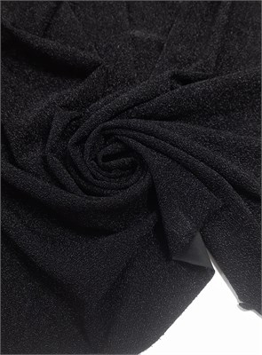 Трикотаж люрекс ЧЁРНЫЙ 10389