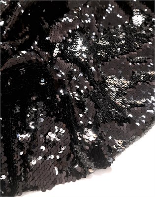 Пайетки двусторонние ЧЕРНЫЙ/СЕРЕБРО 10415