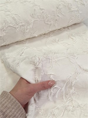 Хлопок лён ЦВЕТОК ЛОТОСА молоко 10682