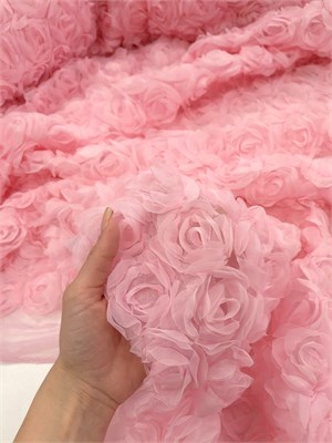 Розочки 3д на сетке 10723