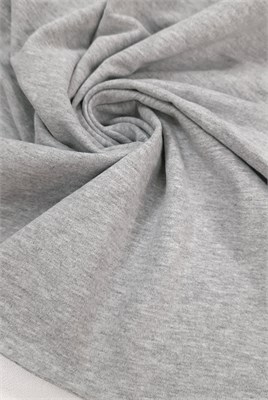 ФУТЕР ДВУНИТКА С ВЕЛЮР-ЭФФЕКТОМ СЕРЫЙ МЕЛАНЖ 10135