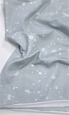 Футер двунитка КАПЛИ НА СЕРОМ 10167