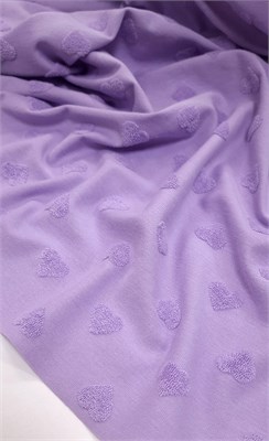 Кулир махровые сердечки ЛАВАНДА 10246