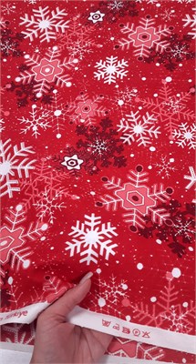 Duck СНЕЖИНКИ НА КРАСНОМ 10278